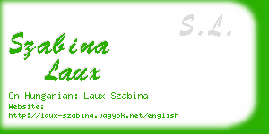 szabina laux business card